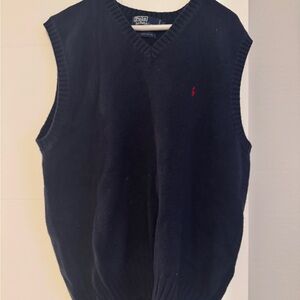 Polo by Ralph Lauren Navy V-Neck Sweater